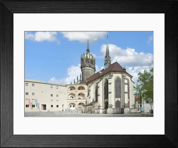 Framed Print : All Saint Church or Castle Church, Luther City Wittenberg, Saxony Anhalt, Germany, Europe Framed Print : All Saint Church or Castle Church, Luther City Wittenberg, Saxony Anhalt, Germany, Europe