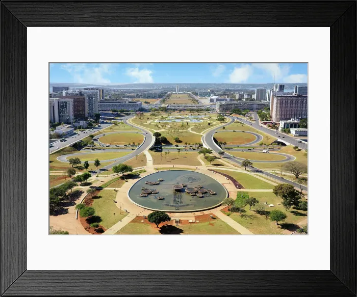 Framed Print : View from the TV Tower over the Monumental Axis or Central Avenue, UNESCO World Heritage Site, Brasilia, Federal district, Brazil, South America Framed Print : View from the TV Tower over the Monumental Axis or Central Avenue, UNESCO World Heritage Site, Brasilia, Federal district, Brazil, South America