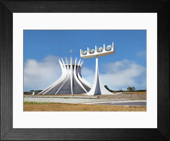 Framed Print : Roman Cathedral of Brasilia (Metropolitan Cathedral) and Bell Tower, designed by Oscar Niemeyer, Brasilia, UNESCO World Heritage Site, Brasilia, Federal district, Brazil, South America Framed Print : Roman Cathedral of Brasilia (Metropolitan Cathedral) and Bell Tower, designed by Oscar Niemeyer, Brasilia, UNESCO World Heritage Site, Brasilia, Federal district, Brazil, South America