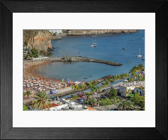 Framed Print : Beach of Puerto de Mogan, Gran Canaria, Canary Islands, Spain, Atlantic, Europe Framed Print : Beach of Puerto de Mogan, Gran Canaria, Canary Islands, Spain, Atlantic, Europe
