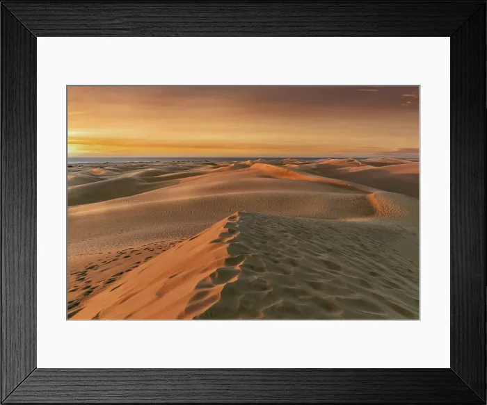 Framed Print : Maspalomas Sand Dunes, Gran Canaria, Canary Islands, Spain, Atlantic, Europe