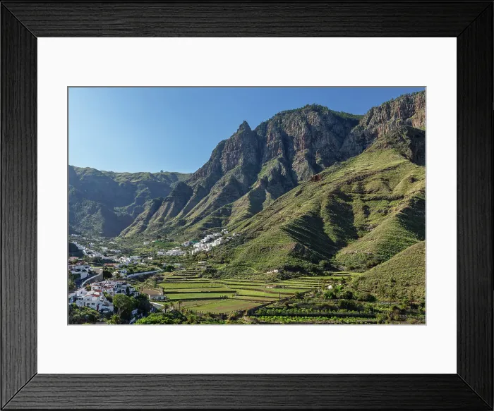 Framed Print : Valley of Agaete, Barranco de Agaete, Agaete, Gran Canaria, Canary Islands, Spain, Atlantic, Europe Framed Print : Valley of Agaete, Barranco de Agaete, Agaete, Gran Canaria, Canary Islands, Spain, Atlantic, Europe