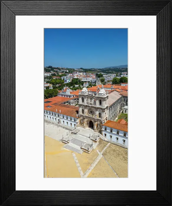 Framed Print : Aerial of the Monastery of Alcobaca, UNESCO World Heritage Site, Alcobaca, Oeste, Portugal, Europe Framed Print : Aerial of the Monastery of Alcobaca, UNESCO World Heritage Site, Alcobaca, Oeste, Portugal, Europe