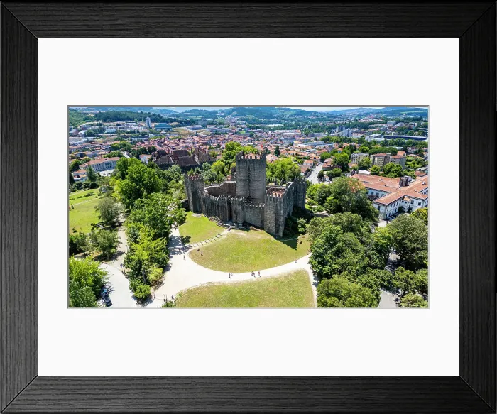 Framed Print : Aerial of the Guimaraes Castle, UNESCO World Heritage Site, Guimaraes, Norte, Portugal, Europe Framed Print : Aerial of the Guimaraes Castle, UNESCO World Heritage Site, Guimaraes, Norte, Portugal, Europe