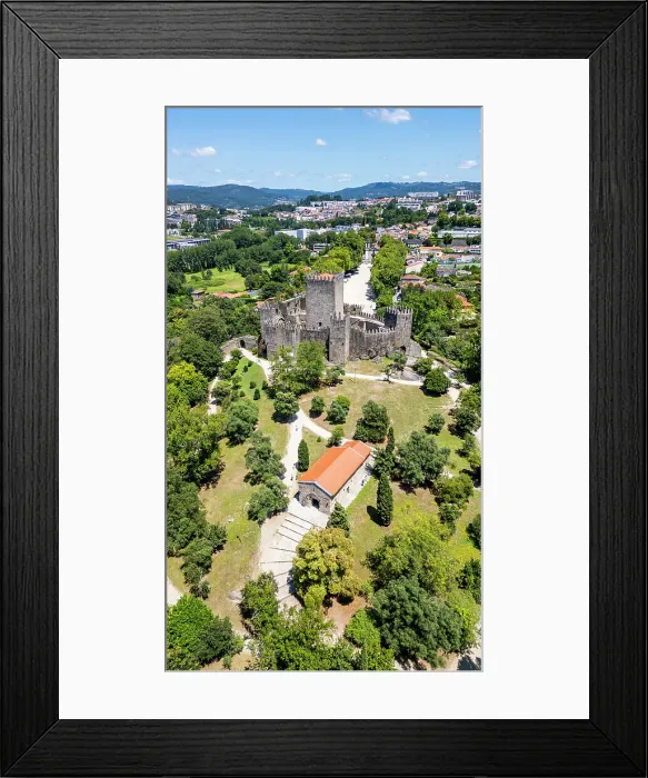 Framed Print : Aerial of the Guimaraes Castle, UNESCO World Heritage Site, Guimaraes, Norte, Portugal, Europe Framed Print : Aerial of the Guimaraes Castle, UNESCO World Heritage Site, Guimaraes, Norte, Portugal, Europe
