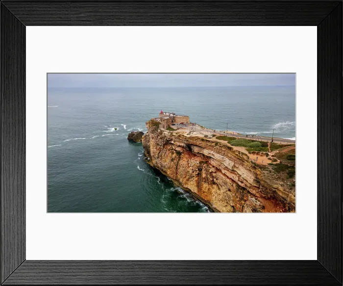 Framed Print : Aerial of the lighthouse of Nazare, Oeste, Portugal, Europe Framed Print : Aerial of the lighthouse of Nazare, Oeste, Portugal, Europe