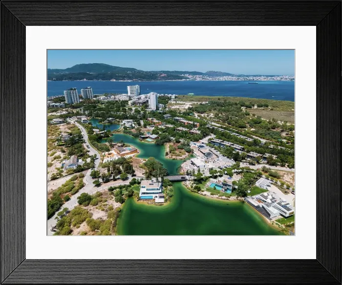 Framed Print : Aerial drone panoramic view of Troia, a peninsula located in Grandola Municipality, next to Sado River estuary, Alentejo, Portugal, Europe Framed Print : Aerial drone panoramic view of Troia, a peninsula located in Grandola Municipality, next to Sado River estuary, Alentejo, Portugal, Europe