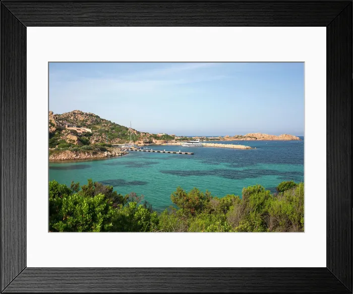 Framed Print : View over calm turquoise water to Porto Massimo and the rocky headland of Punta Lunga, La Maddalena Island, La Maddalena Archipelago National Park, Sassari, Sardinia, Italy, Mediterranean, Europe Framed Print : View over calm turquoise water to Porto Massimo and the rocky headland of Punta Lunga, La Maddalena Island, La Maddalena Archipelago National Park, Sassari, Sardinia, Italy, Mediterranean, Europe