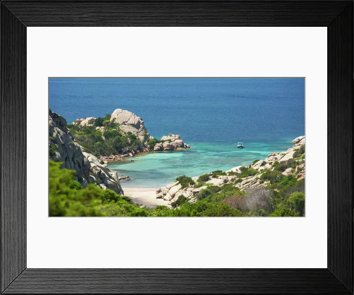 Framed Print : View from rocky hillside over the calm turquoise waters of Cala Napoletana, Caprera Island, La Maddalena Archipelago National Park, Sassari, Sardinia, Italy, Mediterranean, Europe Framed Print : View from rocky hillside over the calm turquoise waters of Cala Napoletana, Caprera Island, La Maddalena Archipelago National Park, Sassari, Sardinia, Italy, Mediterranean, Europe