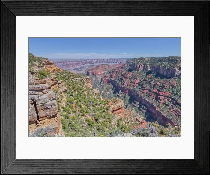 Framed Print : Cliff views from the edge of Naji Point on the North Rim of Grand Canyon, with Cape Final in the distance, Grand Canyon National Park, UNESCO World Heritage Site, Arizona, United States of America, North America Framed Print : Cliff views from the edge of Naji Point on the North Rim of Grand Canyon, with Cape Final in the distance, Grand Canyon National Park, UNESCO World Heritage Site, Arizona, United States of America, North America