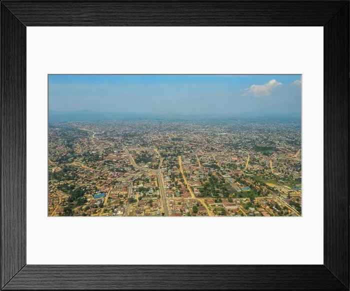 Framed Print : Aerial of Goma, Democratic Republic of Congo, Africa Framed Print : Aerial of Goma, Democratic Republic of Congo, Africa
