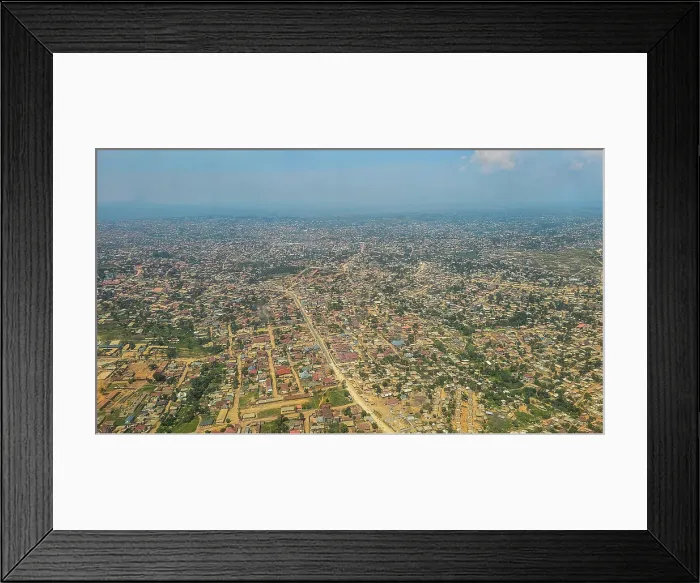 Framed Print : Aerial of Goma, Democratic Republic of Congo, Africa Framed Print : Aerial of Goma, Democratic Republic of Congo, Africa