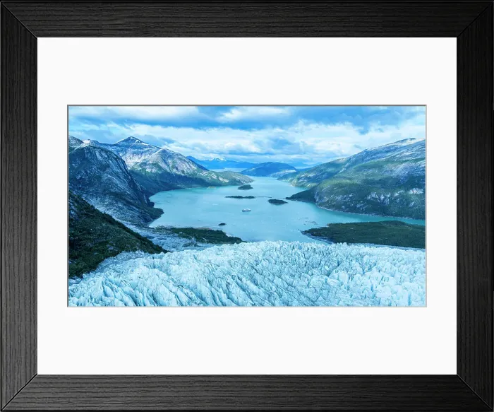 Framed Print : Aerial of Pia glacier, Tierra del Fuego, Chile, South America Framed Print : Aerial of Pia glacier, Tierra del Fuego, Chile, South America