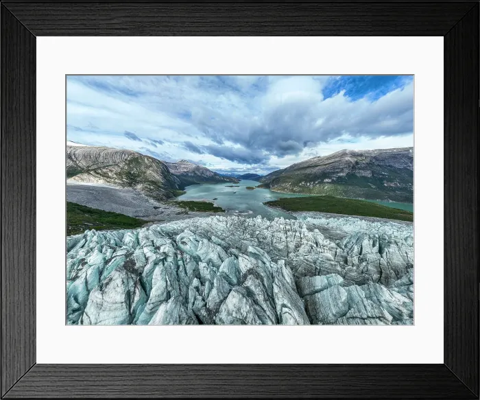 Framed Print : Aerial of Pia glacier, Tierra del Fuego, Chile, South America Framed Print : Aerial of Pia glacier, Tierra del Fuego, Chile, South America