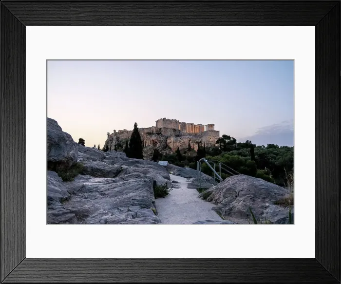 Framed Print : Sunrise view of the Acropolis of Athens, UNESCO World Heritage Site, a historic fortress on a rocky hill above Athens, Greece, Europe Framed Print : Sunrise view of the Acropolis of Athens, UNESCO World Heritage Site, a historic fortress on a rocky hill above Athens, Greece, Europe