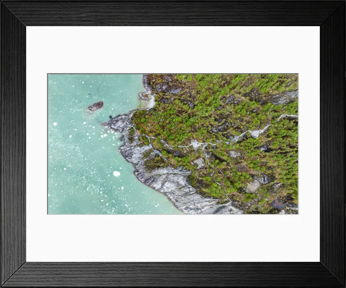 Framed Print : Aerial of the outflow of Pia glacier, Tierra del Fuego, Chile, South America Framed Print : Aerial of the outflow of Pia glacier, Tierra del Fuego, Chile, South America
