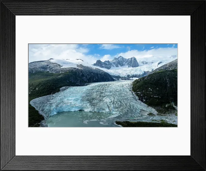 Framed Print : Aerial of Pia glacier, Tierra del Fuego, Chile, South America Framed Print : Aerial of Pia glacier, Tierra del Fuego, Chile, South America