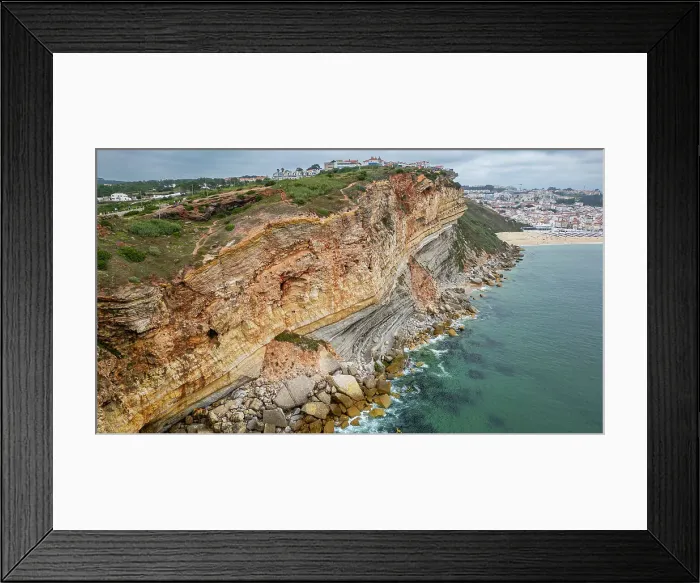Framed Print : The steep cliffs of Nazare, Oeste, Portugal, Europe Framed Print : The steep cliffs of Nazare, Oeste, Portugal, Europe