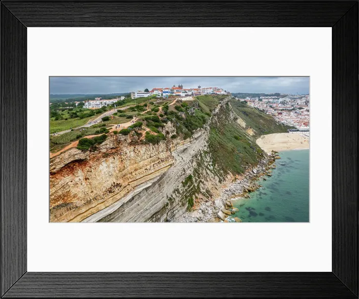 Framed Print : The steep cliffs of Nazare, Oeste, Portugal, Europe Framed Print : The steep cliffs of Nazare, Oeste, Portugal, Europe