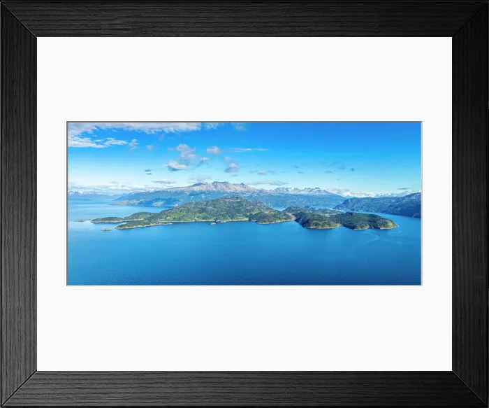 Framed Print : Aerial of Wulaia Bay, Tierra del Fuego, Chile, South America Framed Print : Aerial of Wulaia Bay, Tierra del Fuego, Chile, South America