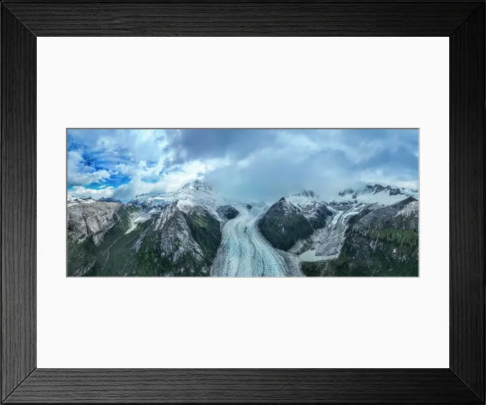 Framed Print : Aerial of Potter glacier, Tierra del Fuego, Chile, South America Framed Print : Aerial of Potter glacier, Tierra del Fuego, Chile, South America