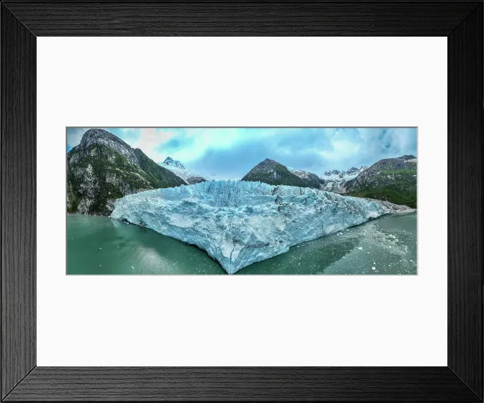 Framed Print : Aerial of Potter glacier, Tierra del Fuego, Chile, South America Framed Print : Aerial of Potter glacier, Tierra del Fuego, Chile, South America