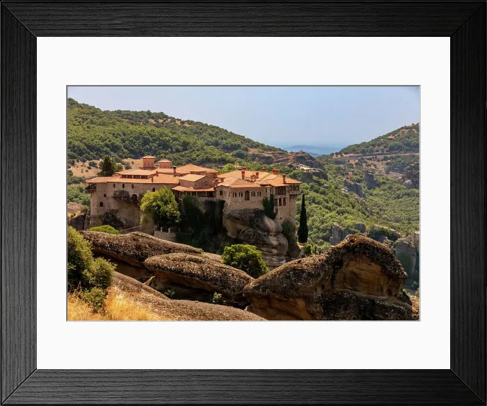 Framed Print : View of the Meteora Monasteries, UNESCO World Heritage Site, Thessaly, Greece, Europe Framed Print : View of the Meteora Monasteries, UNESCO World Heritage Site, Thessaly, Greece, Europe