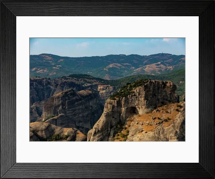 Framed Print : View of the Meteora Monasteries, UNESCO World Heritage Site, Thessaly, Greece, Europe Framed Print : View of the Meteora Monasteries, UNESCO World Heritage Site, Thessaly, Greece, Europe