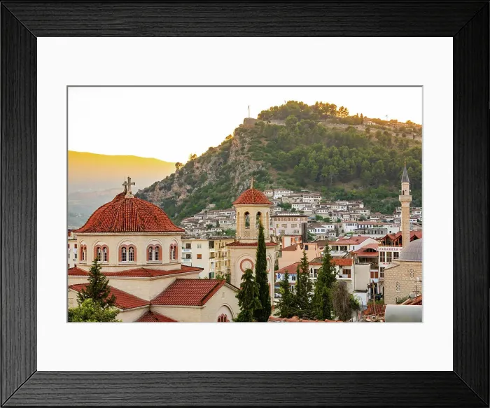 Framed Print : View of Saint Demetrius Cathedral, Berat, Albania, Europe Framed Print : View of Saint Demetrius Cathedral, Berat, Albania, Europe