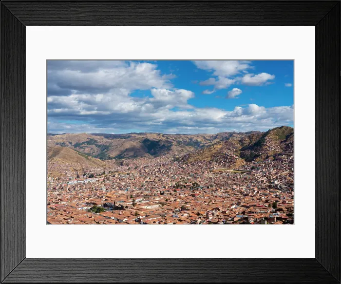 Framed Print : Elevated view of Cusco (Cuzco) city, Cusco Province, Cusco Region, Peru, South America