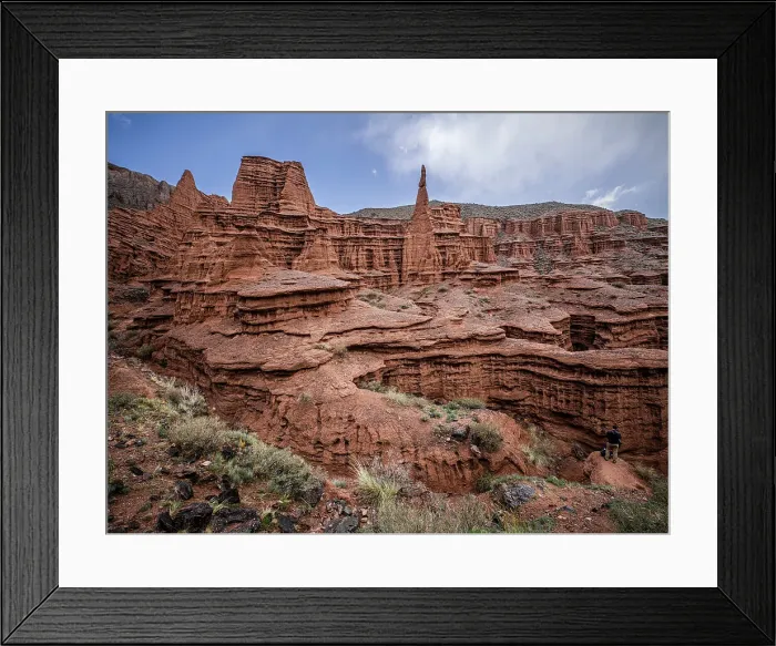 Framed Print : Kok-Moinok Canyon, a clay-sand structure formed on the slopes of arid mountains cut by water streams, Kyrgyzstan, Central Asia, Asia Framed Print : Kok-Moinok Canyon, a clay-sand structure formed on the slopes of arid mountains cut by water streams, Kyrgyzstan, Central Asia, Asia