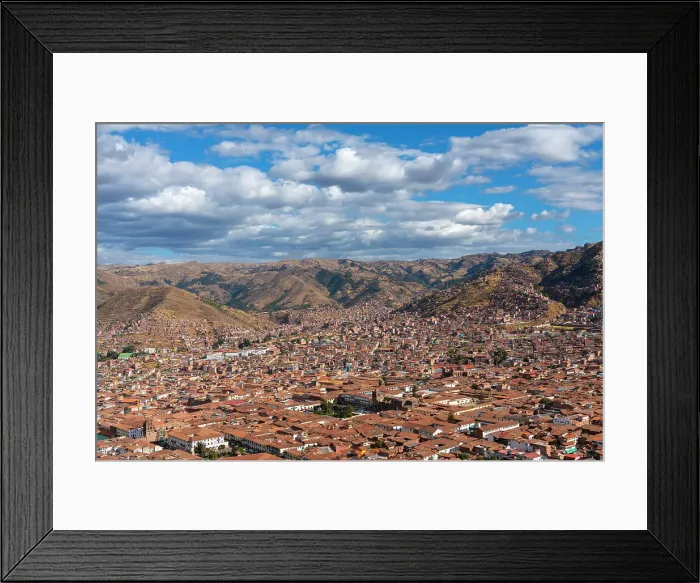 Framed Print : Elevated view of Cusco (Cuzco) city, Cusco Province, Cusco Region, Peru, South America