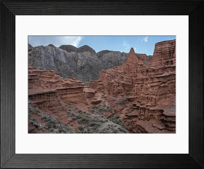 Framed Print : Kok-Moinok Canyon, a clay-sand structure formed on the slopes of arid mountains cut by water streams, Kyrgyzstan, Central Asia, Asia Framed Print : Kok-Moinok Canyon, a clay-sand structure formed on the slopes of arid mountains cut by water streams, Kyrgyzstan, Central Asia, Asia