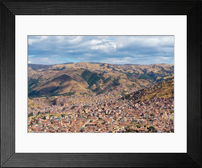 Framed Print : Elevated view of Cusco (Cuzco) city, Cusco Province, Cusco Region, Peru, South America Framed Print : Elevated view of Cusco (Cuzco) city, Cusco Province, Cusco Region, Peru, South America