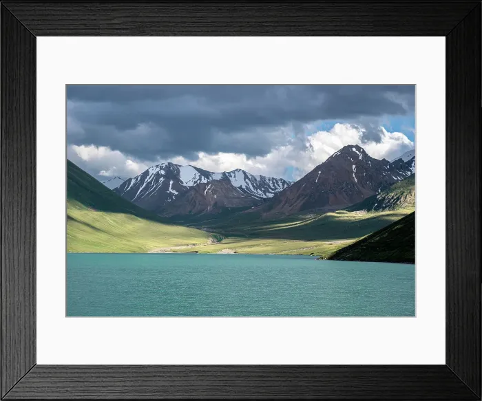 Framed Print : Majestic Tianshan Mountains overlooking Kol Ukok Lake, Kyrgyzstan, Central Asia, Asia Framed Print : Majestic Tianshan Mountains overlooking Kol Ukok Lake, Kyrgyzstan, Central Asia, Asia