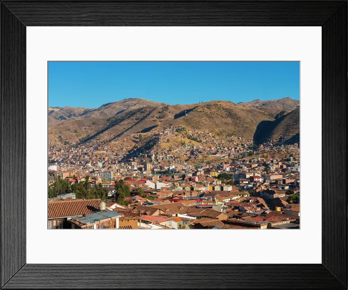 Framed Print : Elevated view of Cusco (Cuzco) city, Cusco Province, Cusco Region, Peru, South America Framed Print : Elevated view of Cusco (Cuzco) city, Cusco Province, Cusco Region, Peru, South America