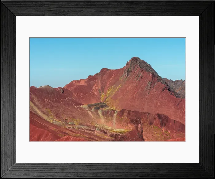 Framed Print : Mountain in Valle Rojo (Red Valley), near Rainbow Mountain, Pitumarca District, Cusco (Cuzco), Peru, South America Framed Print : Mountain in Valle Rojo (Red Valley), near Rainbow Mountain, Pitumarca District, Cusco (Cuzco), Peru, South America