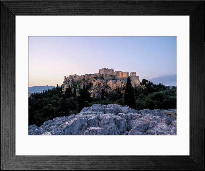 Framed Print : Sunrise view of the Acropolis of Athens, UNESCO World Heritage Site, a historic fortress on a rocky hill above Athens, Greece, Europe Framed Print : Sunrise view of the Acropolis of Athens, UNESCO World Heritage Site, a historic fortress on a rocky hill above Athens, Greece, Europe