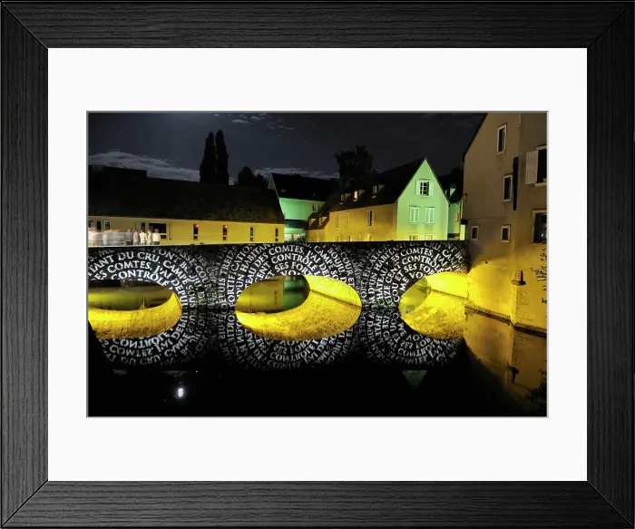 Framed Print : Illumination of the Bouju bridge, Chartres, Eure-et-Loir department, Centre region, France, Europe Framed Print : Illumination of the Bouju bridge, Chartres, Eure-et-Loir department, Centre region, France, Europe