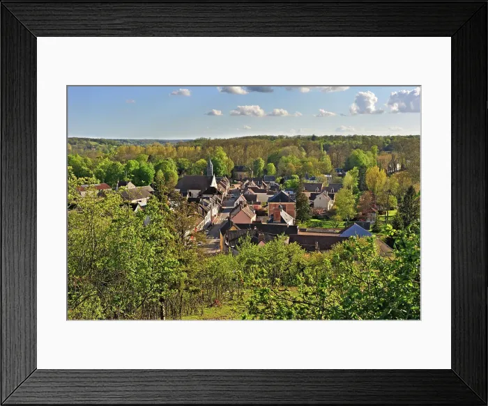 Framed Print : Coulombs village, Eure-et-Loire department, Centre region, France, Europe