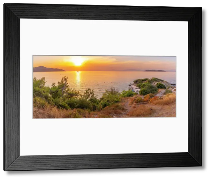 Framed Print : View of Church of the Holy Apostles in Thassos Town at sunset, Thassos, Aegean Sea, Greek Islands, Greece, Europe Framed Print : View of Church of the Holy Apostles in Thassos Town at sunset, Thassos, Aegean Sea, Greek Islands, Greece, Europe