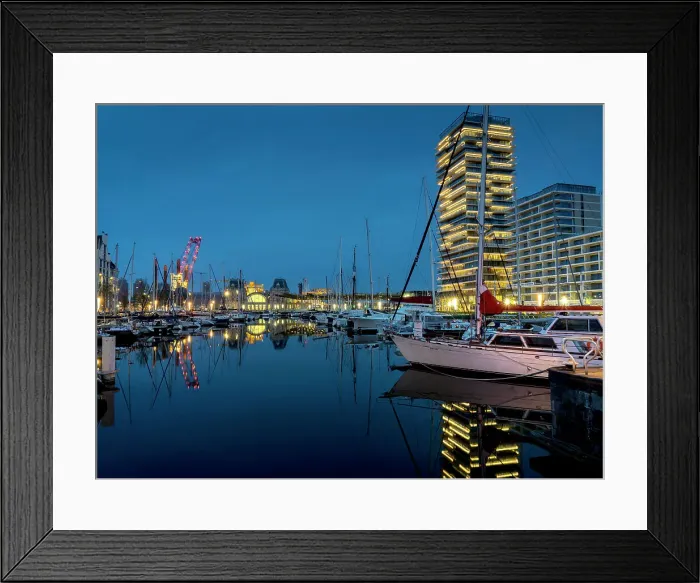 Framed Print : Railway station dusk, Ostend, Belgium, Europe Framed Print : Railway station dusk, Ostend, Belgium, Europe