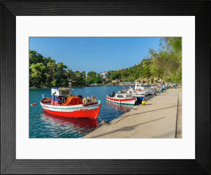 Framed Print : View of boats in the harbour in Gaios Town, Paxos, Ionian Sea, Greek Islands, Greece, Europe Framed Print : View of boats in the harbour in Gaios Town, Paxos, Ionian Sea, Greek Islands, Greece, Europe