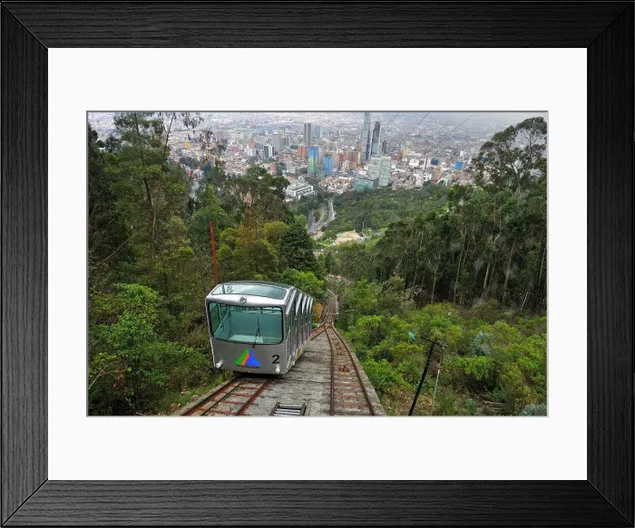 Framed Print : Funicular at Monserrate Mountain, Bogota, Colombia, South America Framed Print : Funicular at Monserrate Mountain, Bogota, Colombia, South America