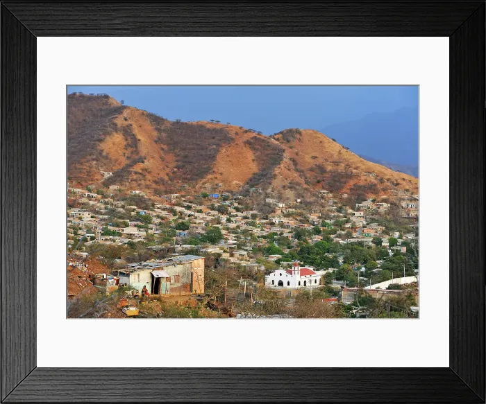 Framed Print : New church in a poor area on the hillside around Santa Marta, department of Magdalena, Caribbean Region, Colombia, South America Framed Print : New church in a poor area on the hillside around Santa Marta, department of Magdalena, Caribbean Region, Colombia, South America