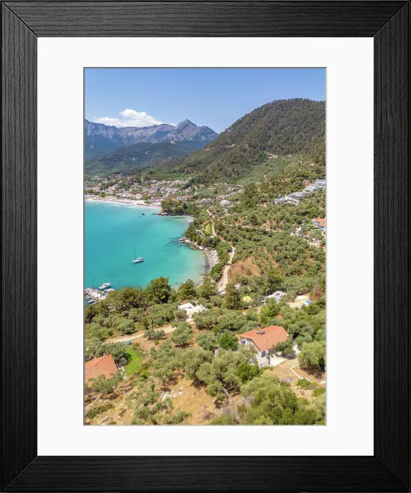 Framed Print : View of Chrysi Ammoudia and mountainous background, Thassos, Aegean Sea, Greek Islands, Greece, Europe Framed Print : View of Chrysi Ammoudia and mountainous background, Thassos, Aegean Sea, Greek Islands, Greece, Europe