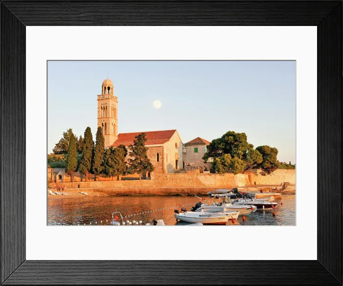 Framed Print : Franciscan Monastery and Church of Our Lady of Grace, Hvar city, Hvar island, Croatia, Southeast Europe Framed Print : Franciscan Monastery and Church of Our Lady of Grace, Hvar city, Hvar island, Croatia, Southeast Europe
