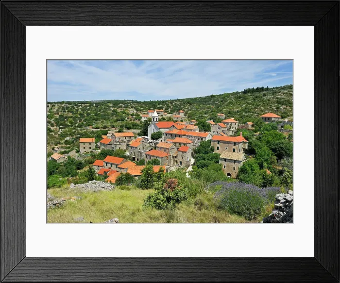 Framed Print : Village of Velo Grablje, Hvar island, Croatia, Southeast Europe Framed Print : Village of Velo Grablje, Hvar island, Croatia, Southeast Europe