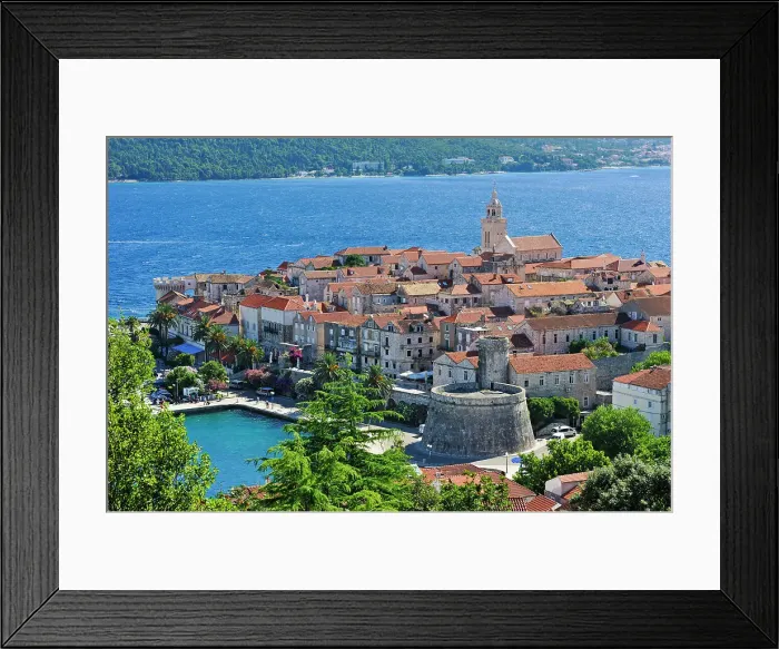Framed Print : Korcula old town, Korcula island, Croatia, Southeast Europe Framed Print : Korcula old town, Korcula island, Croatia, Southeast Europe