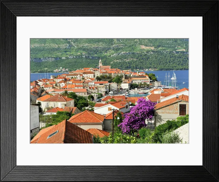 Framed Print : Korcula old town, Korcula island, Croatia, Southeast Europe Framed Print : Korcula old town, Korcula island, Croatia, Southeast Europe
